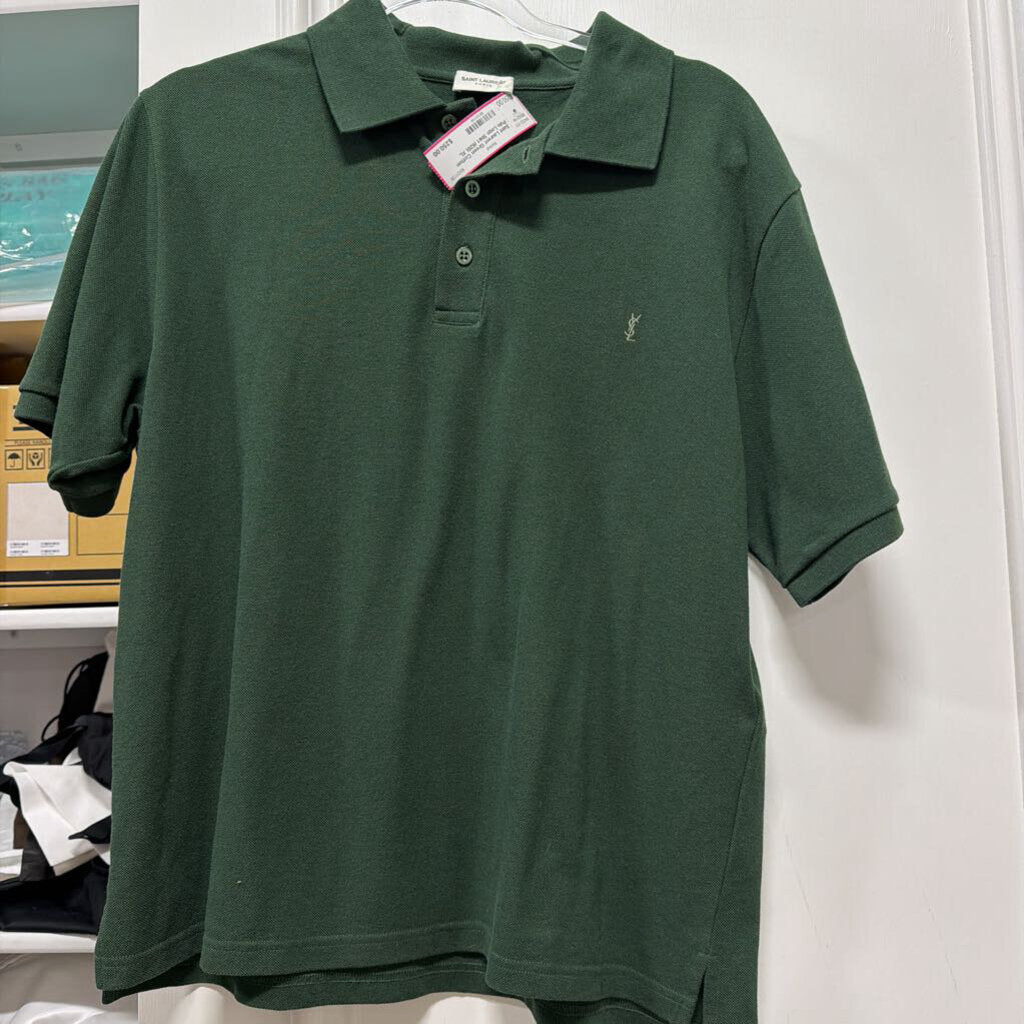 Green Cotton Polo Logo Shirt (620)
