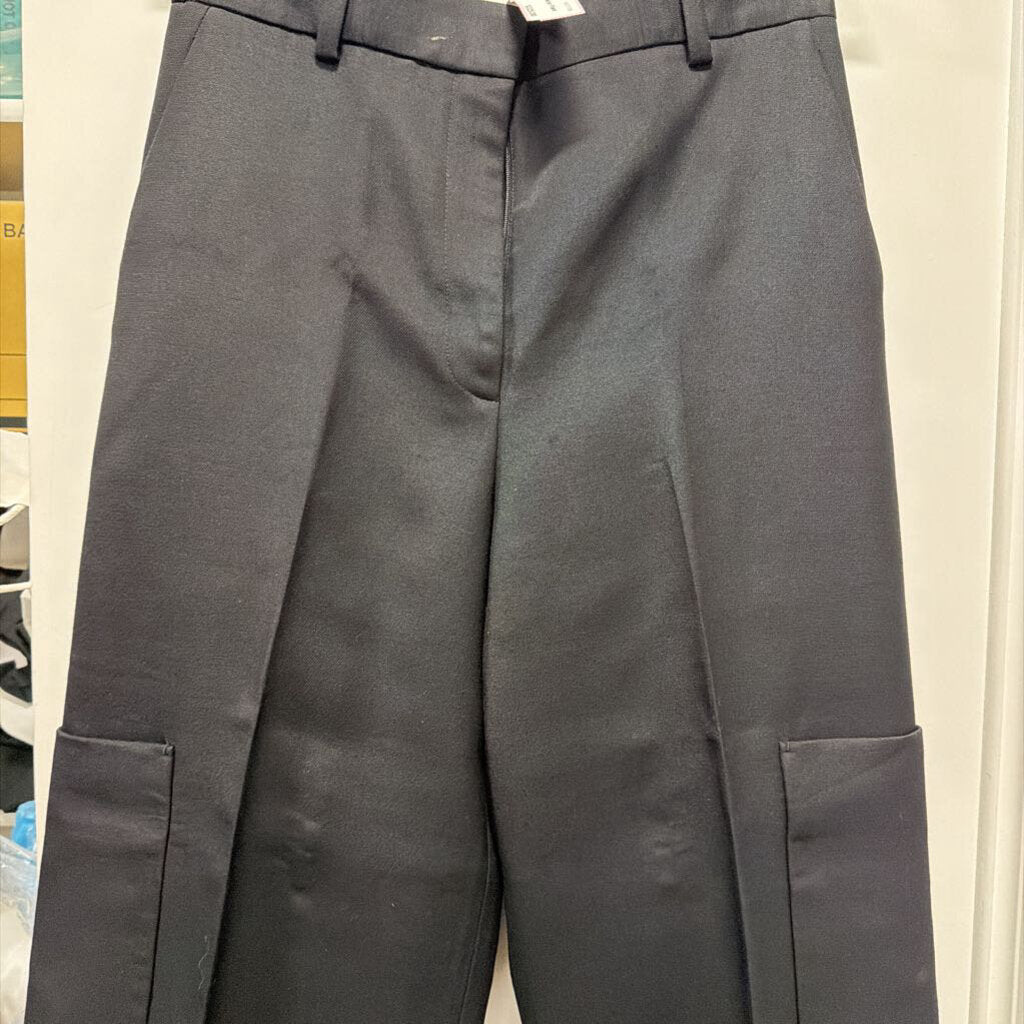 Black Viscose/Polyamide Cargo Pant
