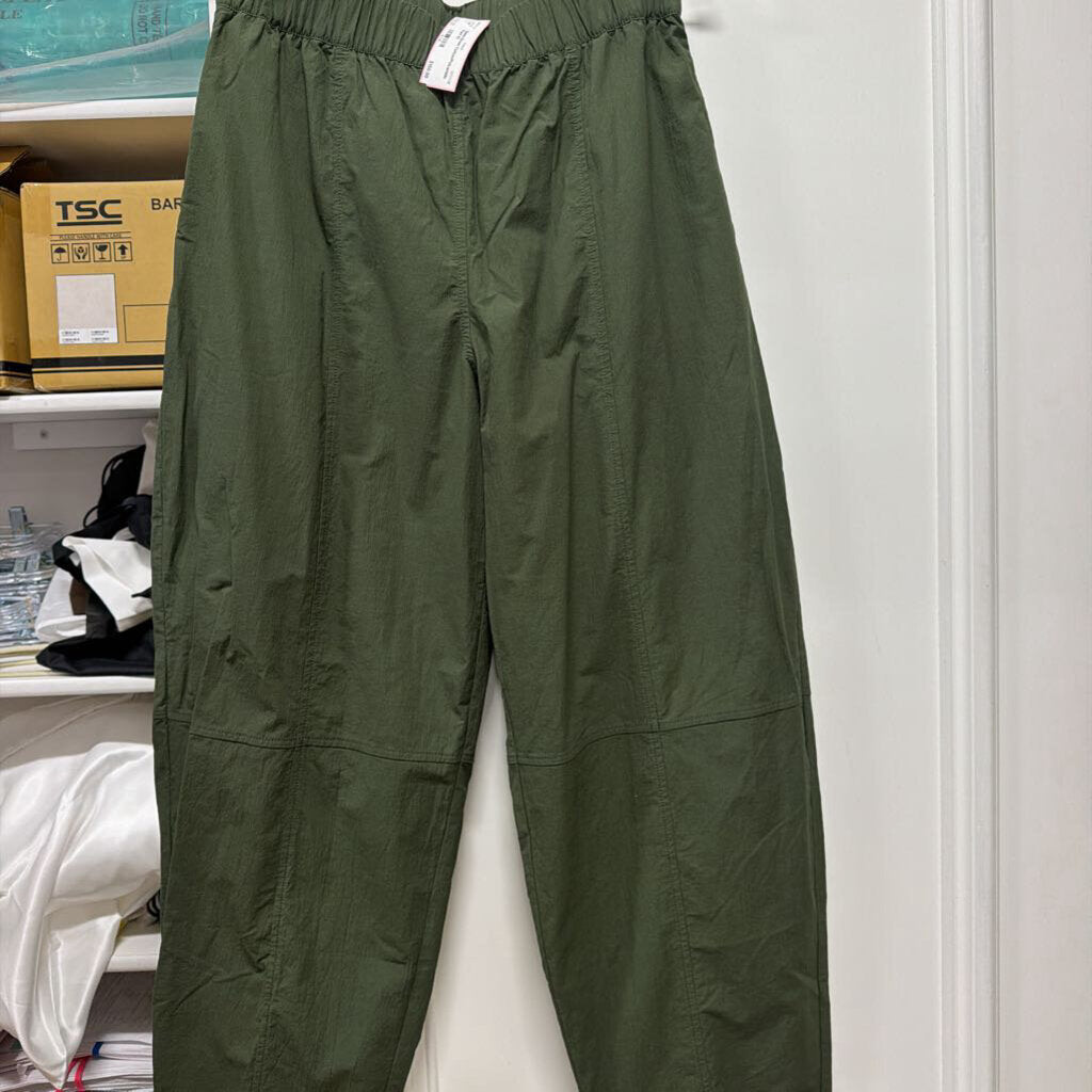 Green Cotton/Polyamide Pant