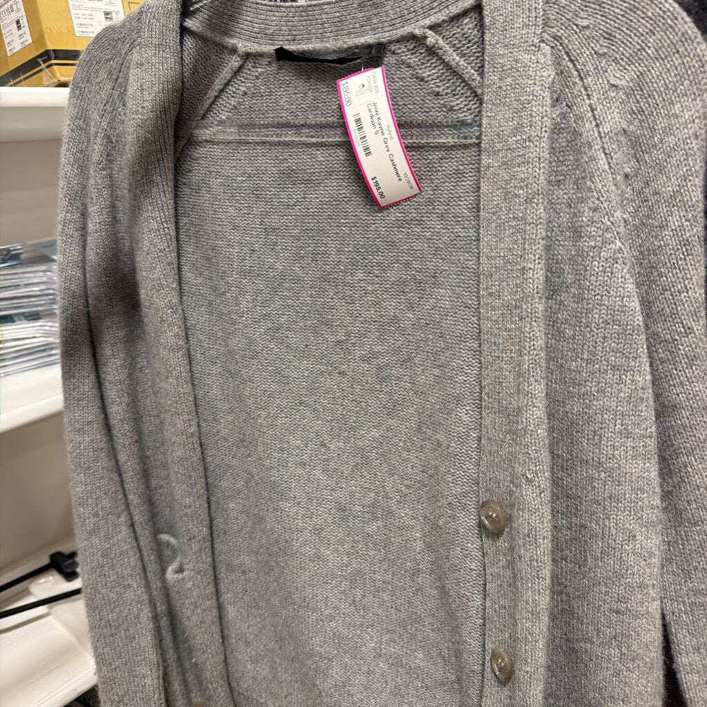 Grey Cashmere Cardigan