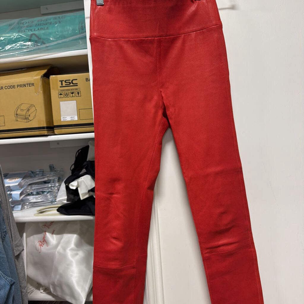 Red Leather Pants