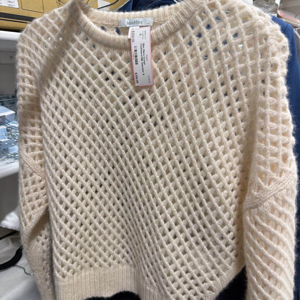 Cream Cashmere/Silk Sweater