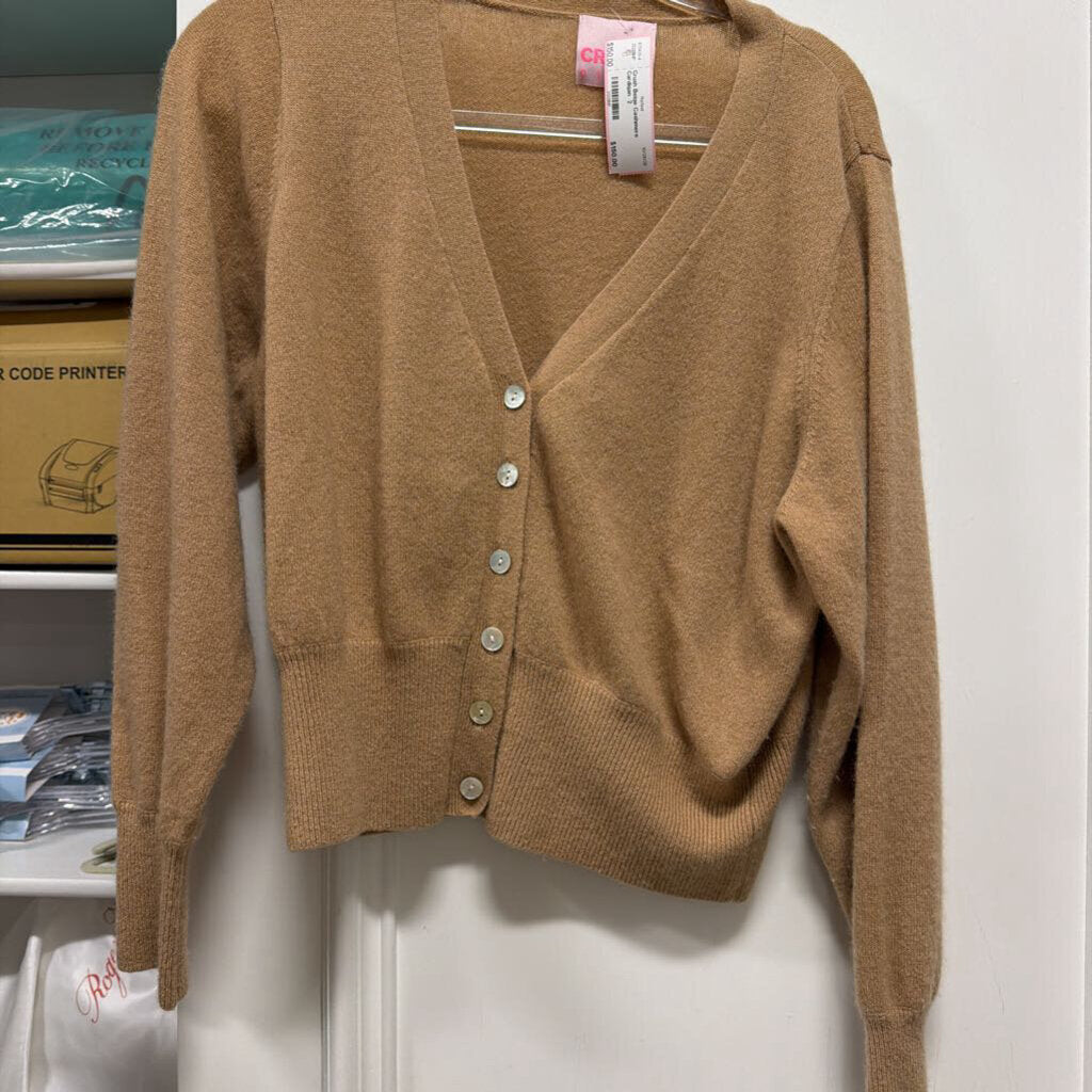 Beige Cashmere Cardigan