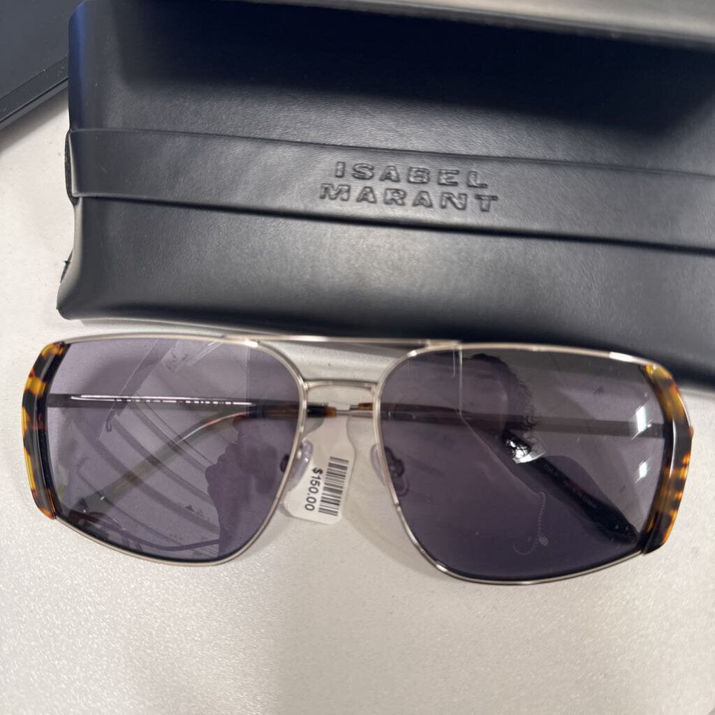 Brown Tortoise Edge Sunglasses w/ Case