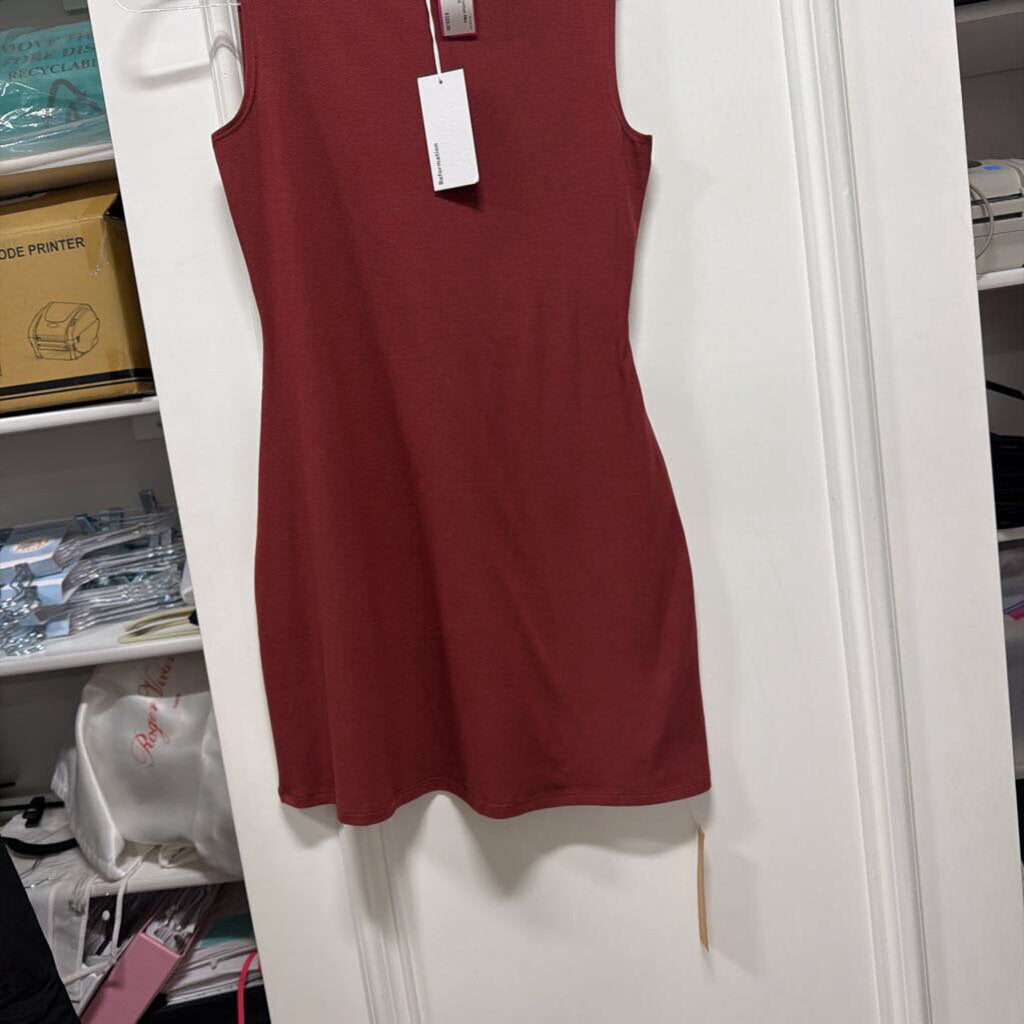 Red Cotton Mini Knit Dress (NWT)