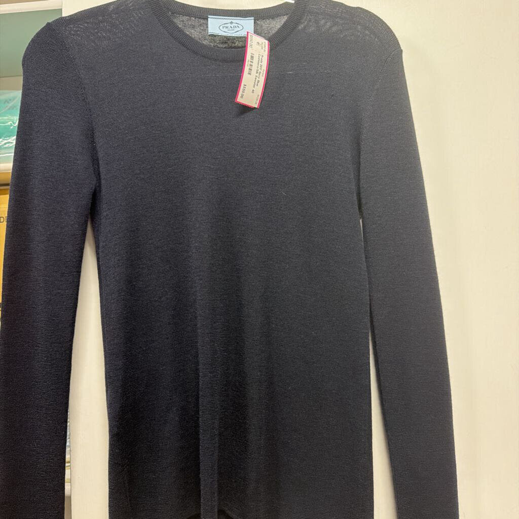 2017 Navy Blue Cashmere/Silk Sweater