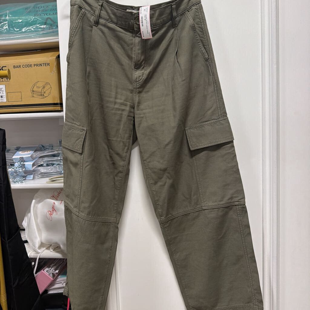 Green Cotton Cargo Pant