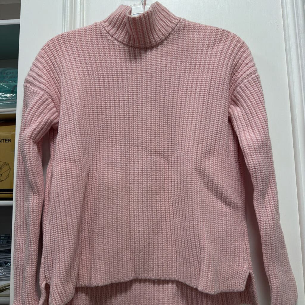 Pink Merino Wool Blend Sweater