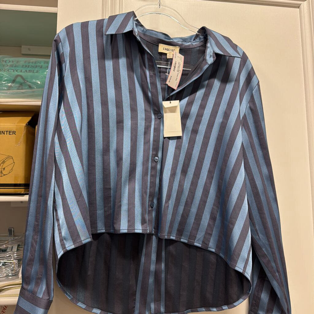 Blue Stripe Poly Shirt (NWT)