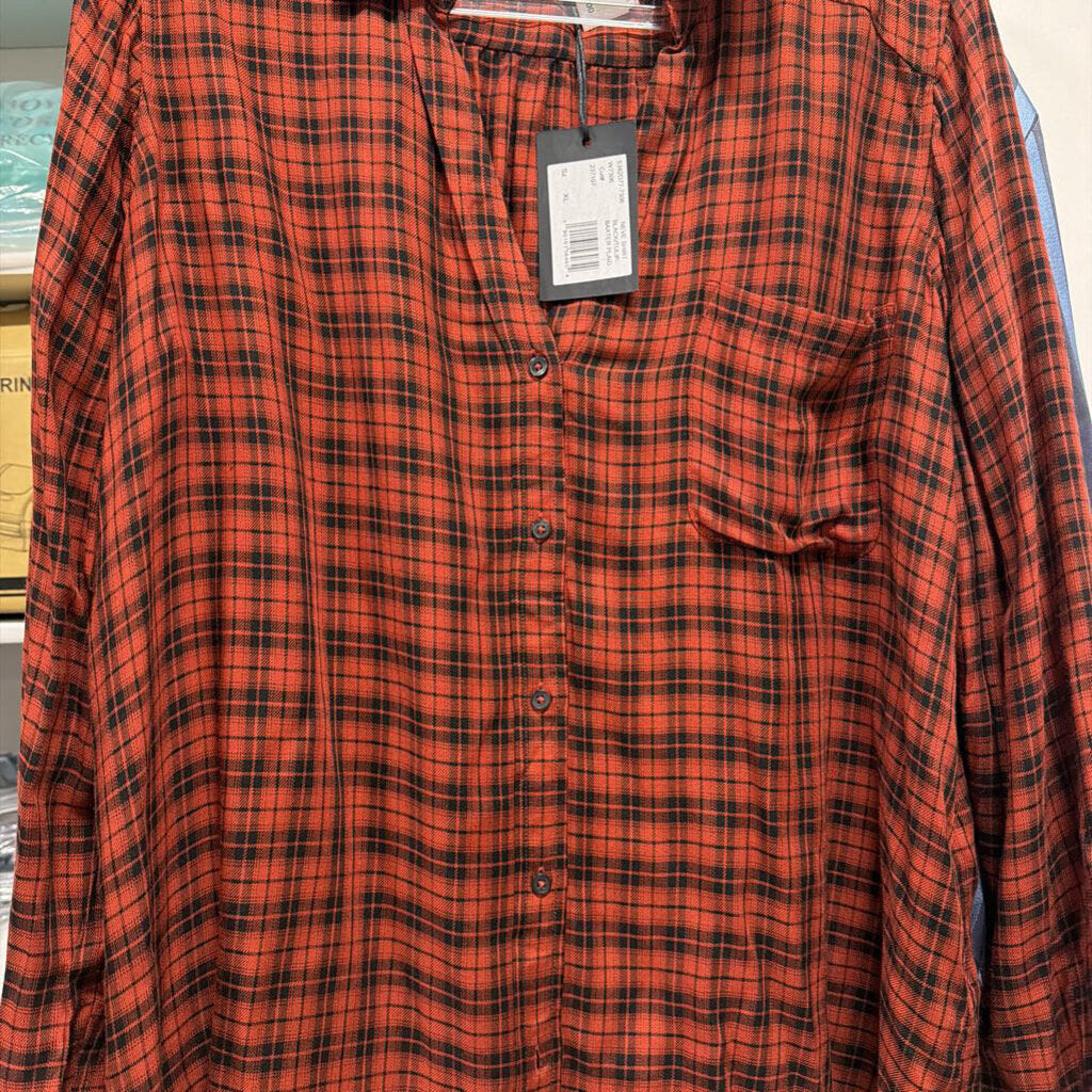 Red Plaid Viscose Shirt
