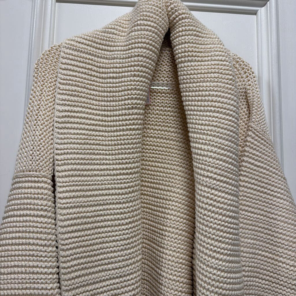 Cream Organic Cotton Knit Cardigan