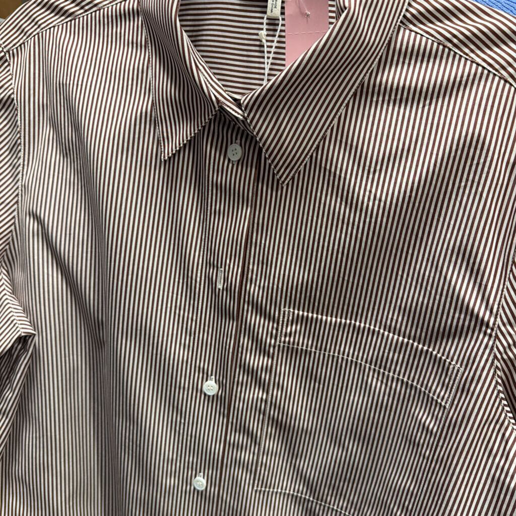 Maroon/White Stripe Cotton Shirt (NWT)