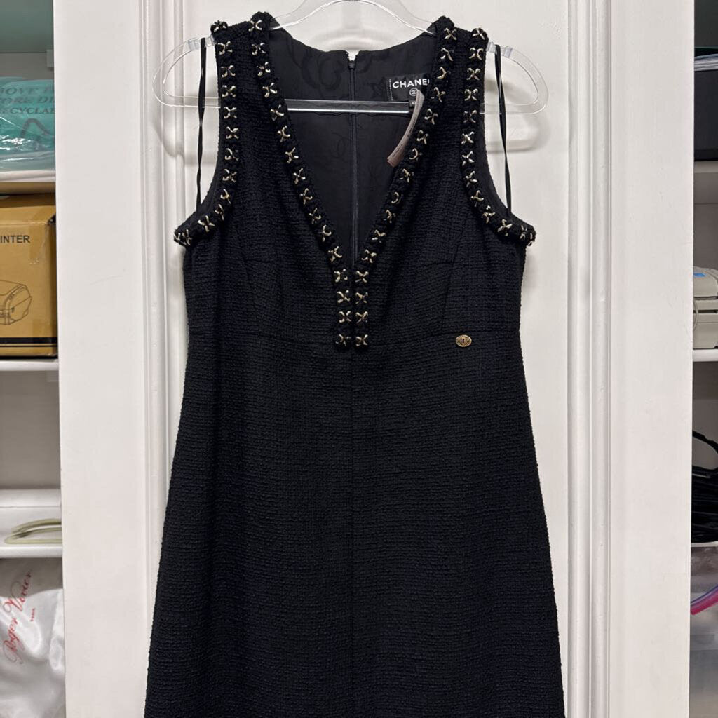 2017 Paris-Cosmopolite Black Tweed Dress