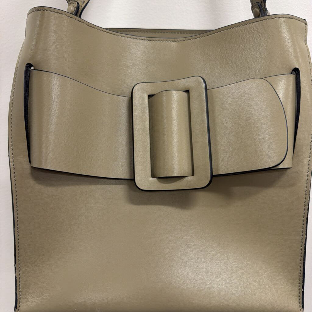 Taupe Bobby Leather Top Handle