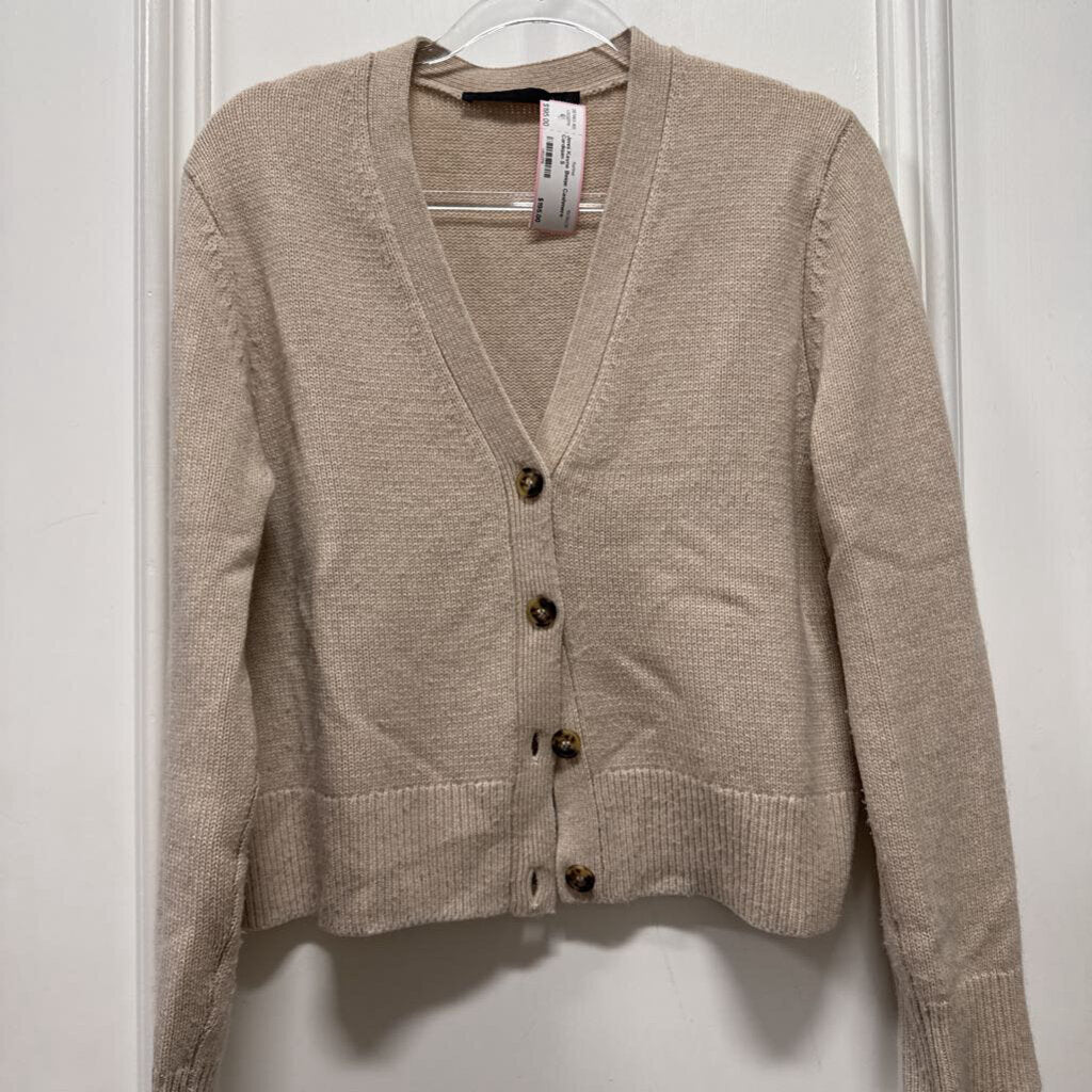 Beige Cashmere Cardigan