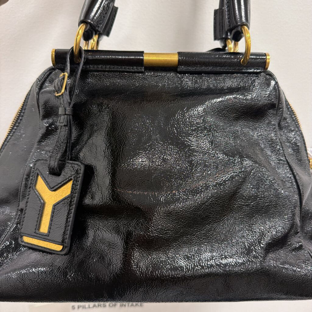 Black Patent Leather Rive Gauche Tote (as is, oder/scratch)