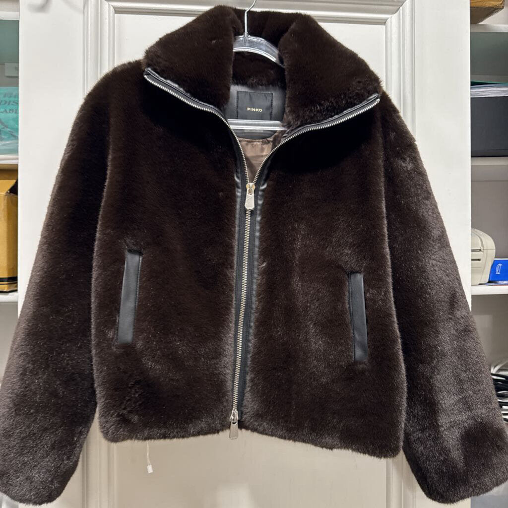 Brown Faux Fur Coat