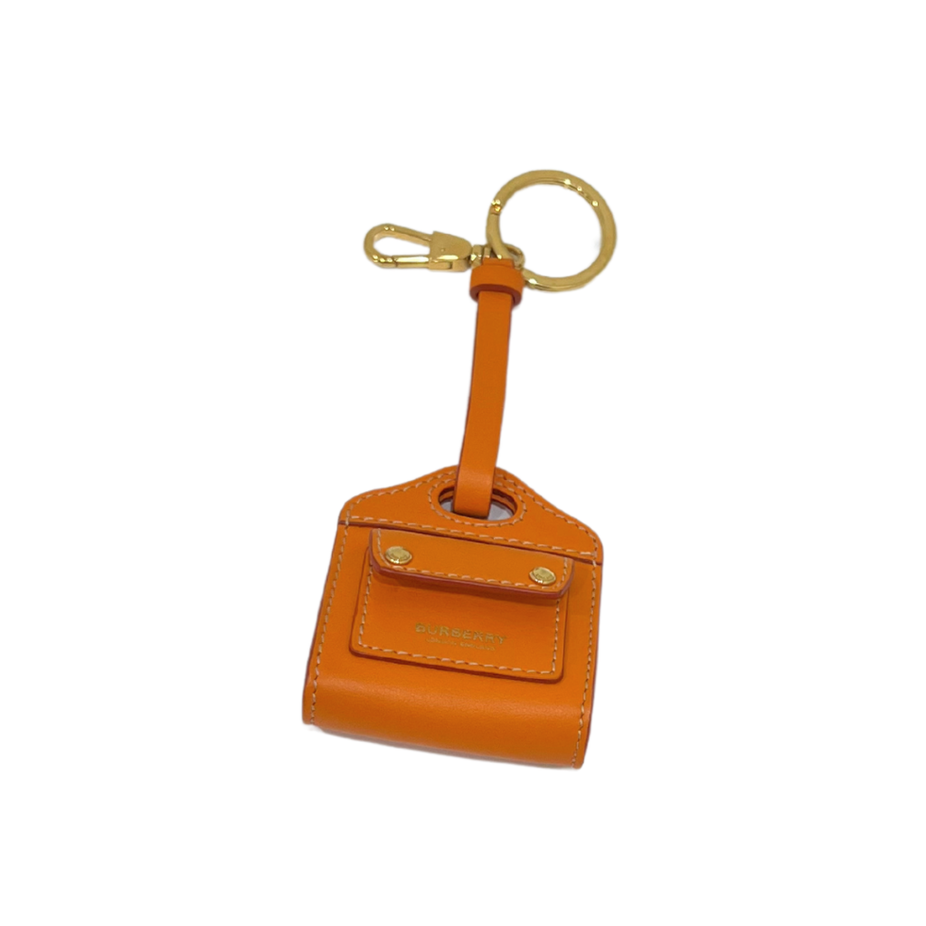 Burberry Pocket Bag Charm Orange Leather Gold HW