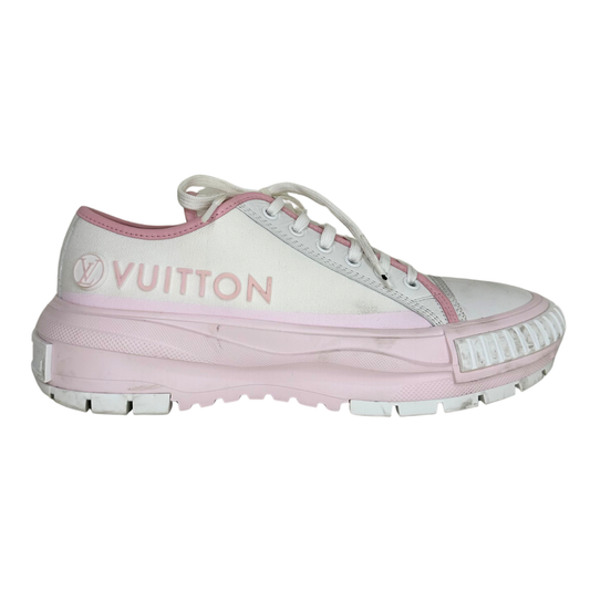 Louis Vuitton Pink Canvas Squad Sneakers, 40