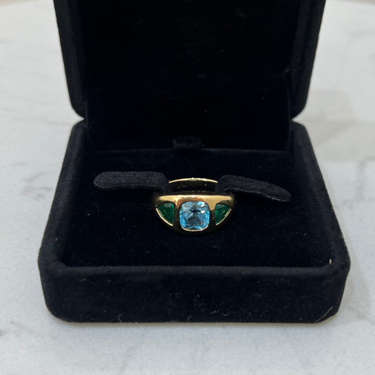 Brent Neale Gold Ring Topaz Emerald