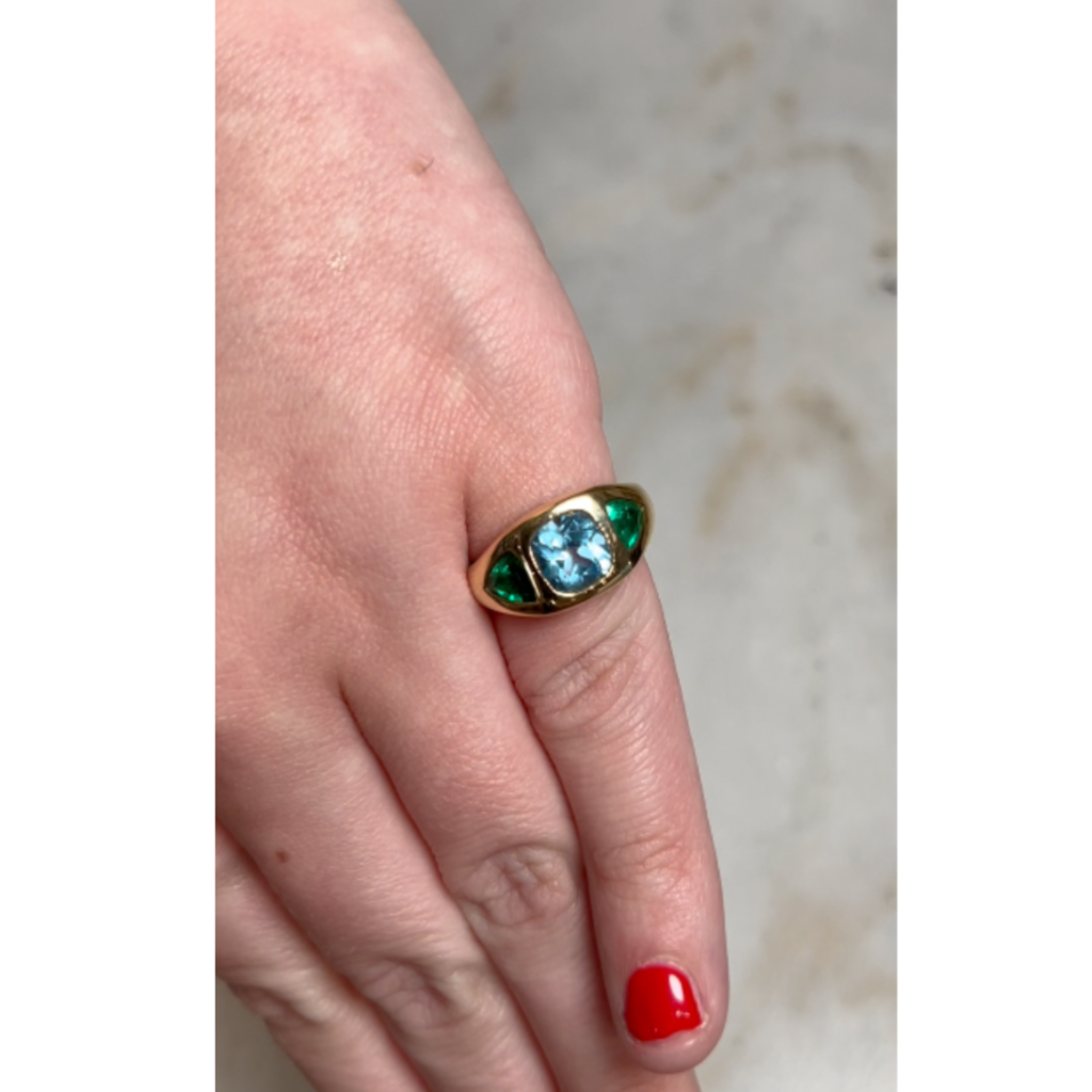 Brent Neale Gold Ring Topaz Emerald