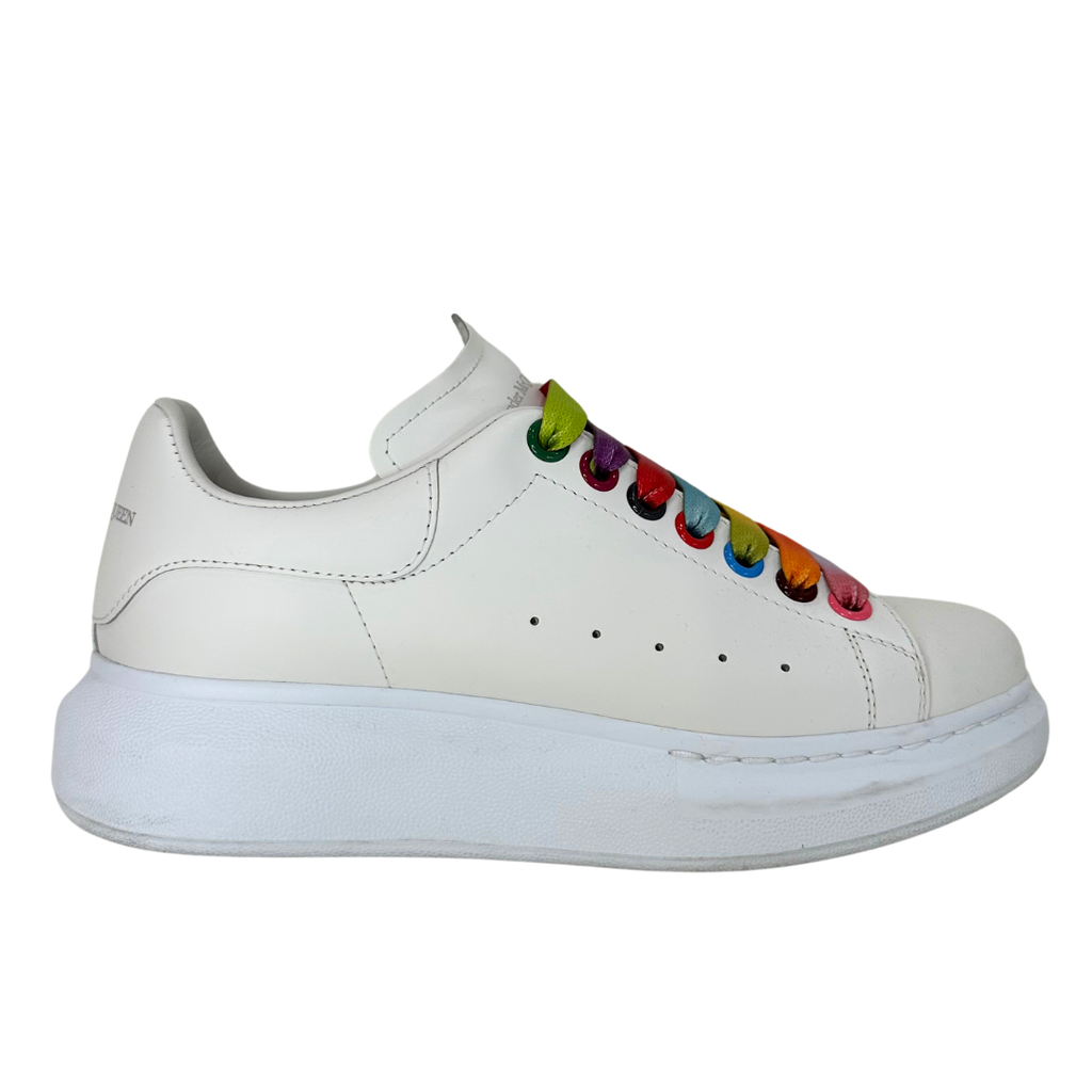 Alexander McQueen White Leather Sneakers, 37