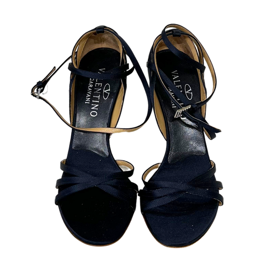 Valentino Navy Blue Satin High Heel, 38