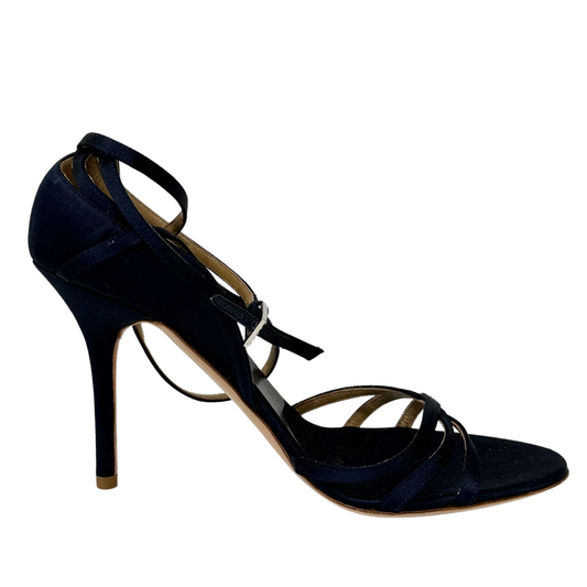 Valentino Navy Blue Satin High Heel, 38