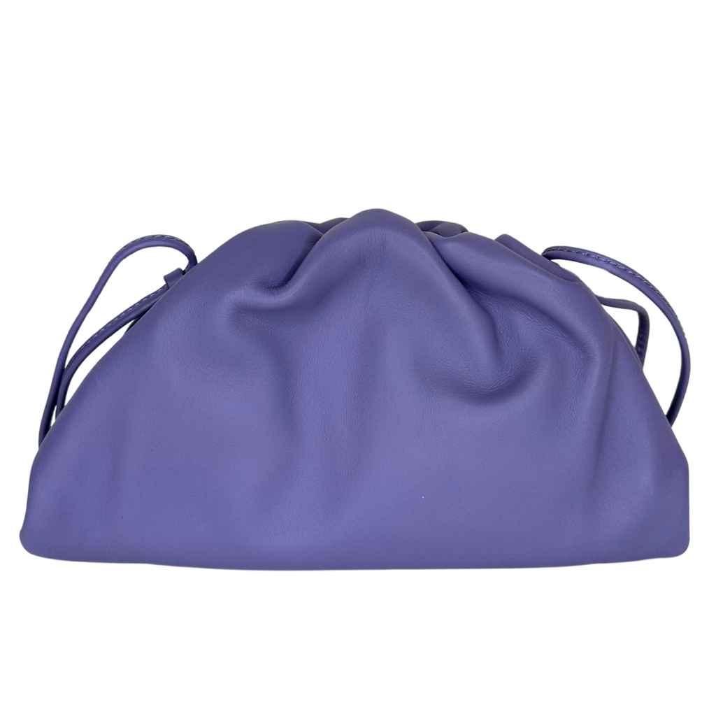 Bottega Pouch Purple Leather Silver HW Mini