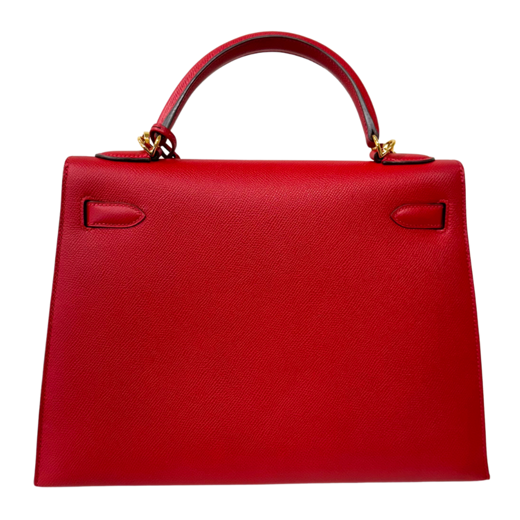 Hermes Red Epsom Kelly 32CM Gold HW