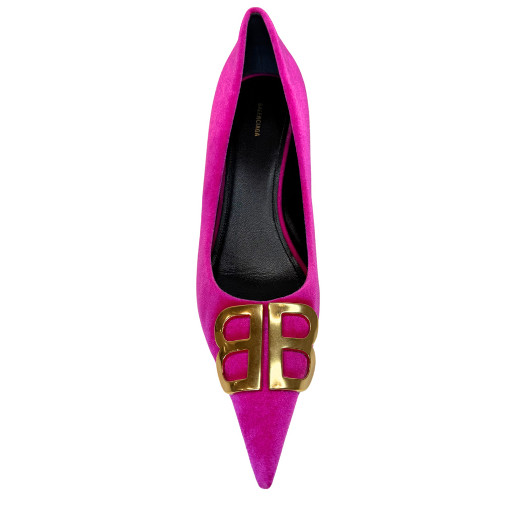 Balenciaga Fuchsia Velvet De Soie Heel, 40