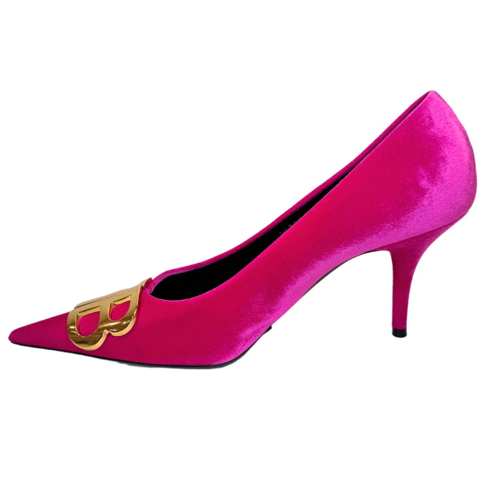 Balenciaga Fuchsia Velvet De Soie Heel, 40