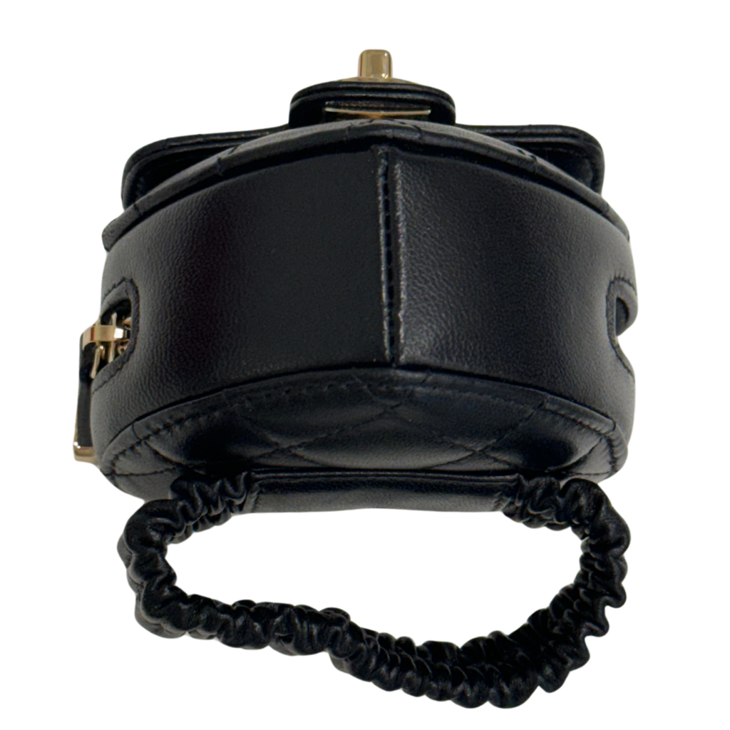 Chanel In Love Black Quilted Coin Arm Pouch