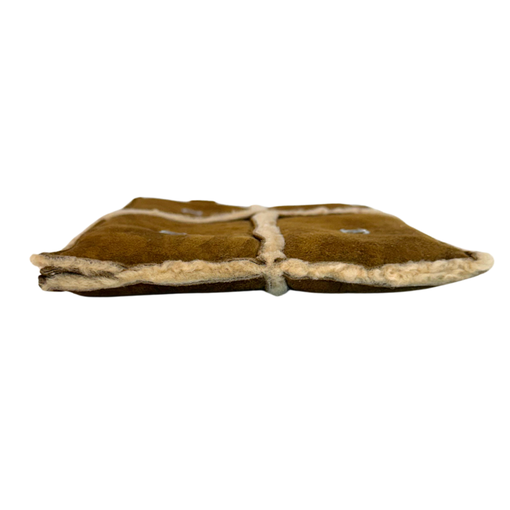 Chanel Brown Sheepskin Sherpa Wristlet