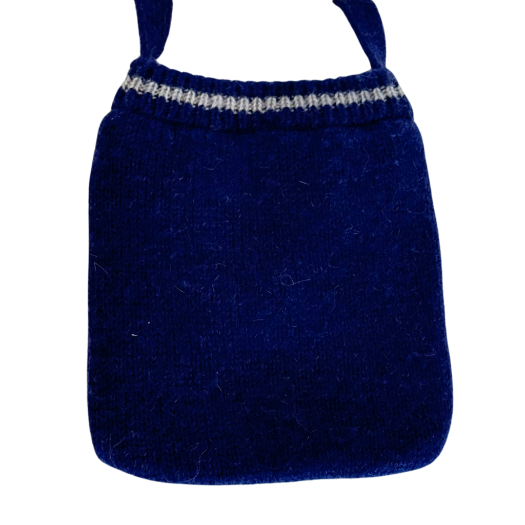 Celine Navy Knit Mini Bag