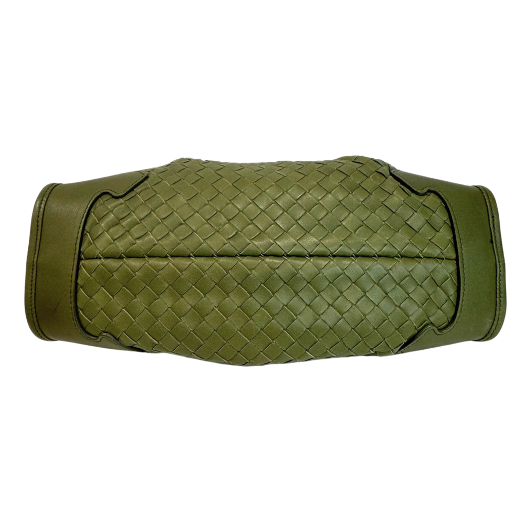 Bottega Veneta Green Intrecciato Shoulder Bag