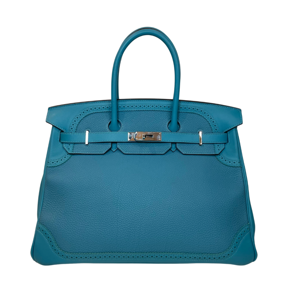 2014 Hermes Birkin Ghillies Turquoise Togo 35