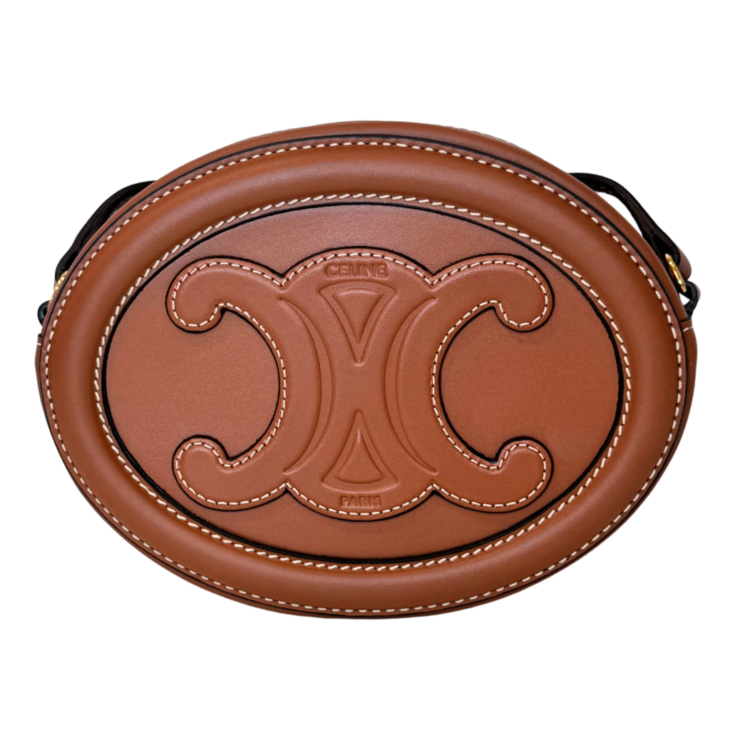 Celine Brown Oval Cuir Triomphe Purse