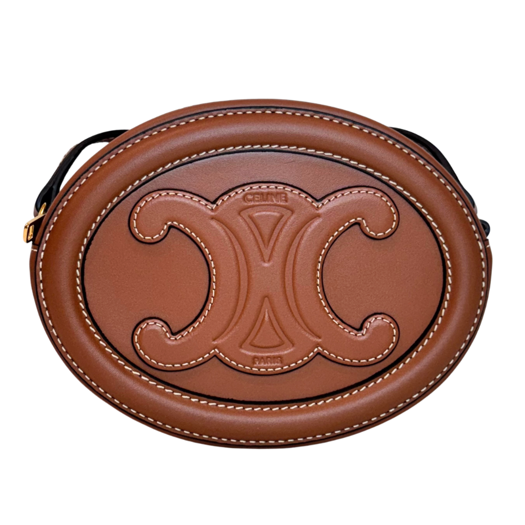 Celine Brown Oval Cuir Triomphe Purse