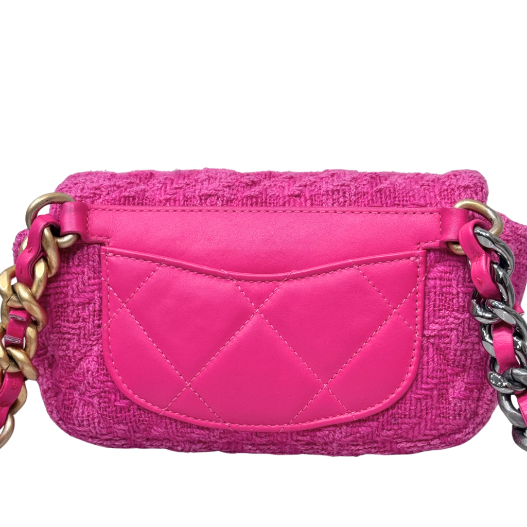 Chanel Pink Tweed 19 Handbag