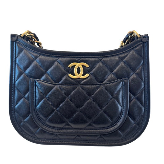 *Rare* Chanel Black Quilted Calfskin CC Crossbody 2024