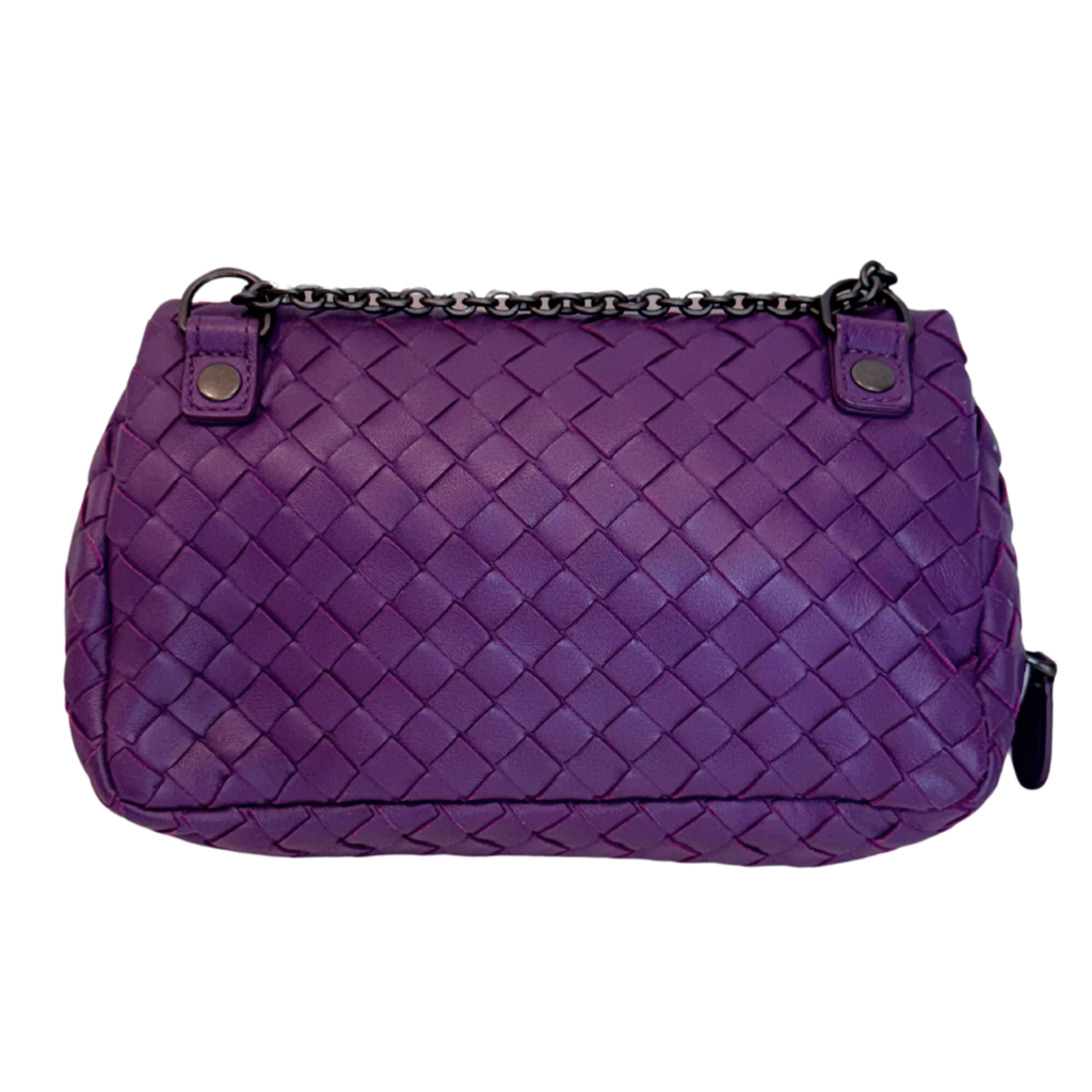 Bottega Veneta Purple Intrecciato Shoulder Bag