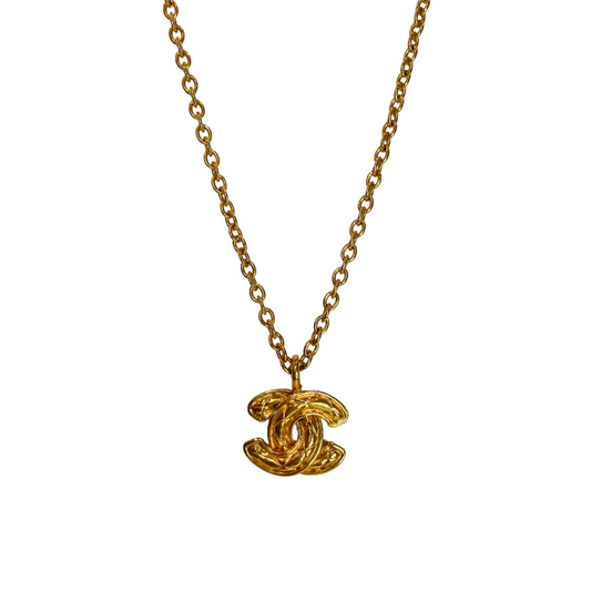 Chanel Coco Mark Gold Necklace