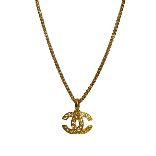 Chanel Gold Coco Mark Chain Necklace