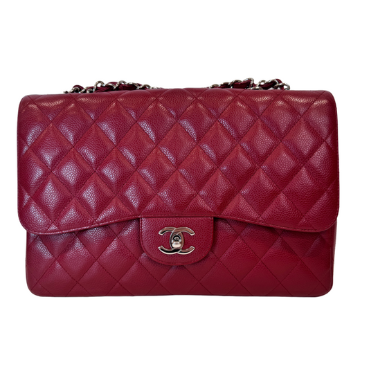 Chanel Red Caviar Single Flap