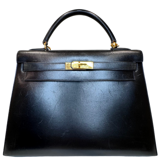 Hermes Black Box Calf Sellier Kelly 32 2017