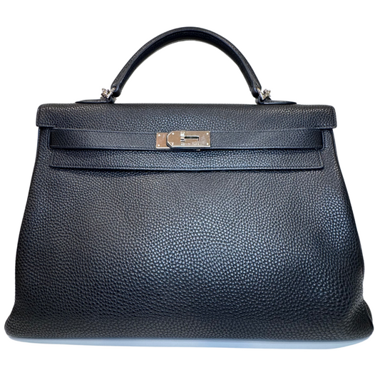 Hermes Black Togo Paladium HW Retourne Kelly 40 2008