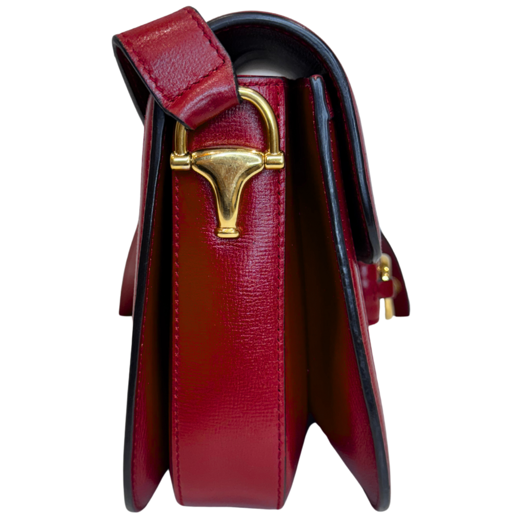 Gucci Red Horsebit 1955 Shoudler Bag (RAGO)