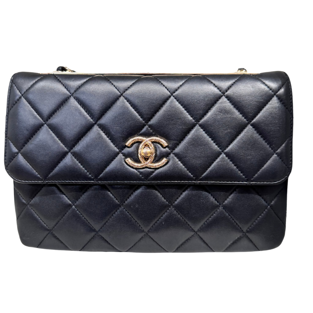 Chanel Black Lambskin Trendy Bag