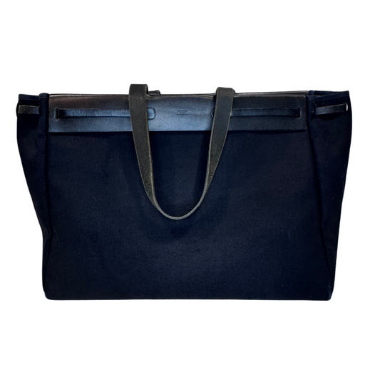 Hermes Black Toile Herbag GM